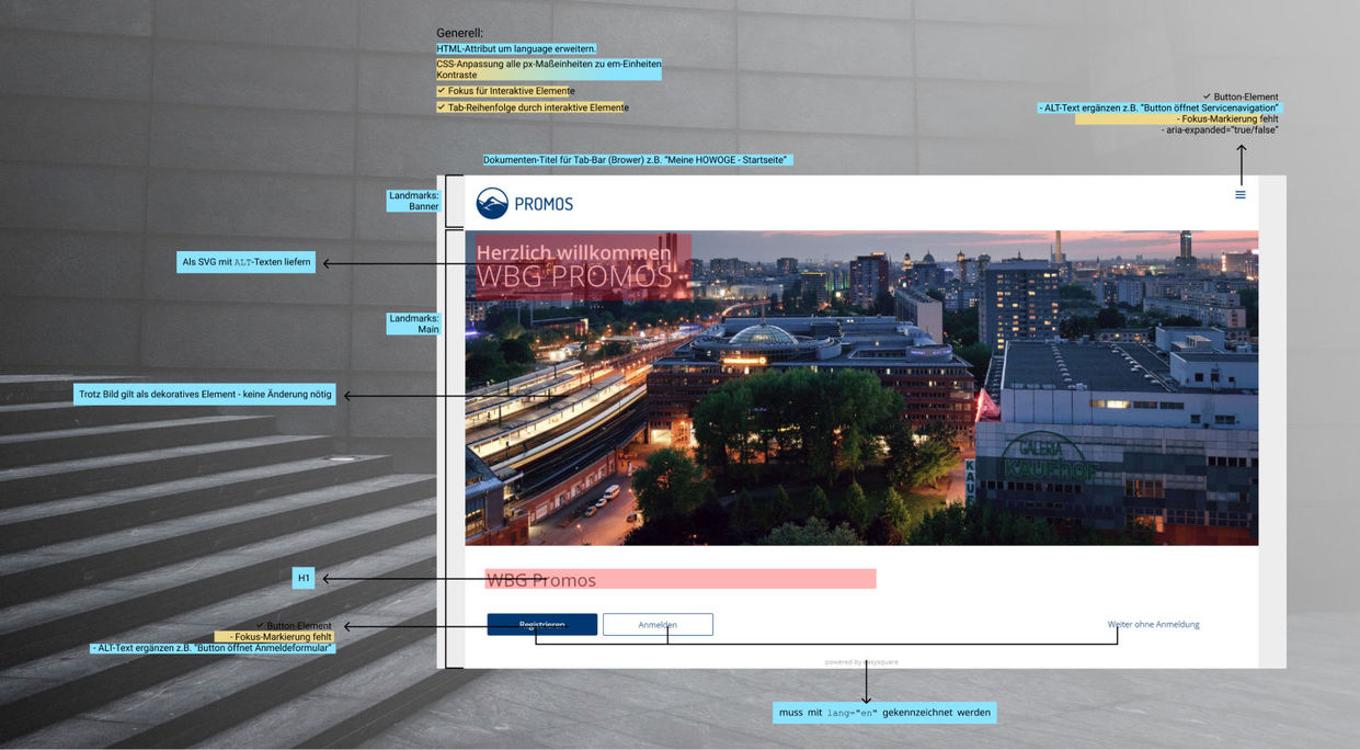 Zur Barrierefreiheit zählen eine ganze Reihe von Maßnahmen, die nun schrittweise in der easysquare WebApp umgesetzt werden.   Schrittweise gestalten wir die easysquare WebApp barrierefrei